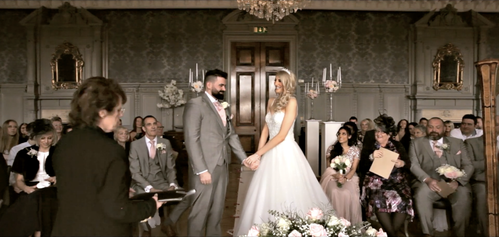 bride and groom in wedding vows